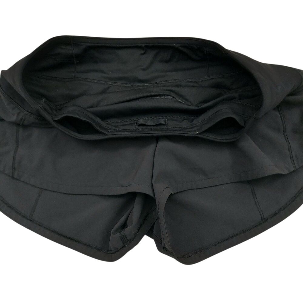 lululemon Hotty Shorts Womens 4 Black Lined Lightweight Athleisure Running Gym - Picture 2 of 9